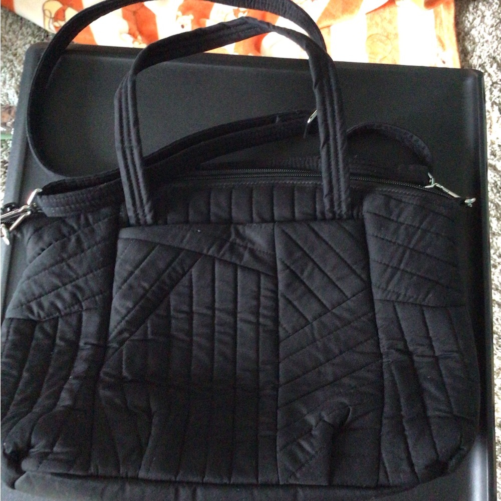 Vera Bradley Black Quilted Tote Bag